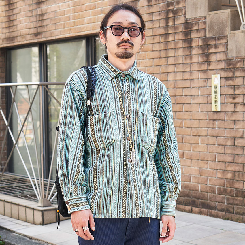 極美品】COMOLI コモリシャツ 2 SAX Stripe 【公式通販】