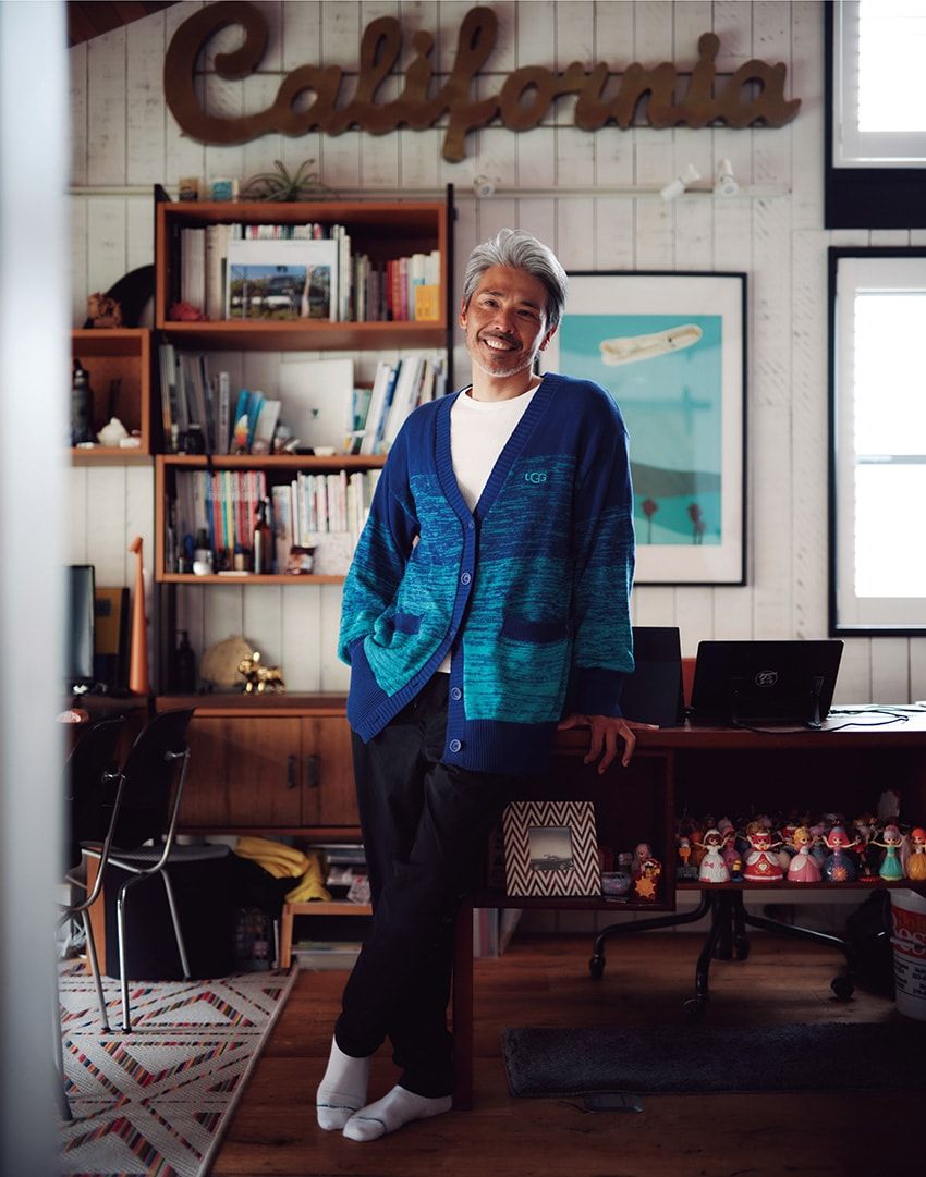 藍染めジャケットに、ブルーグラデのカーデetc. 建築家 岩切剣一郎さんの“海を感じる”スタイル3例 - 6枚目の画像