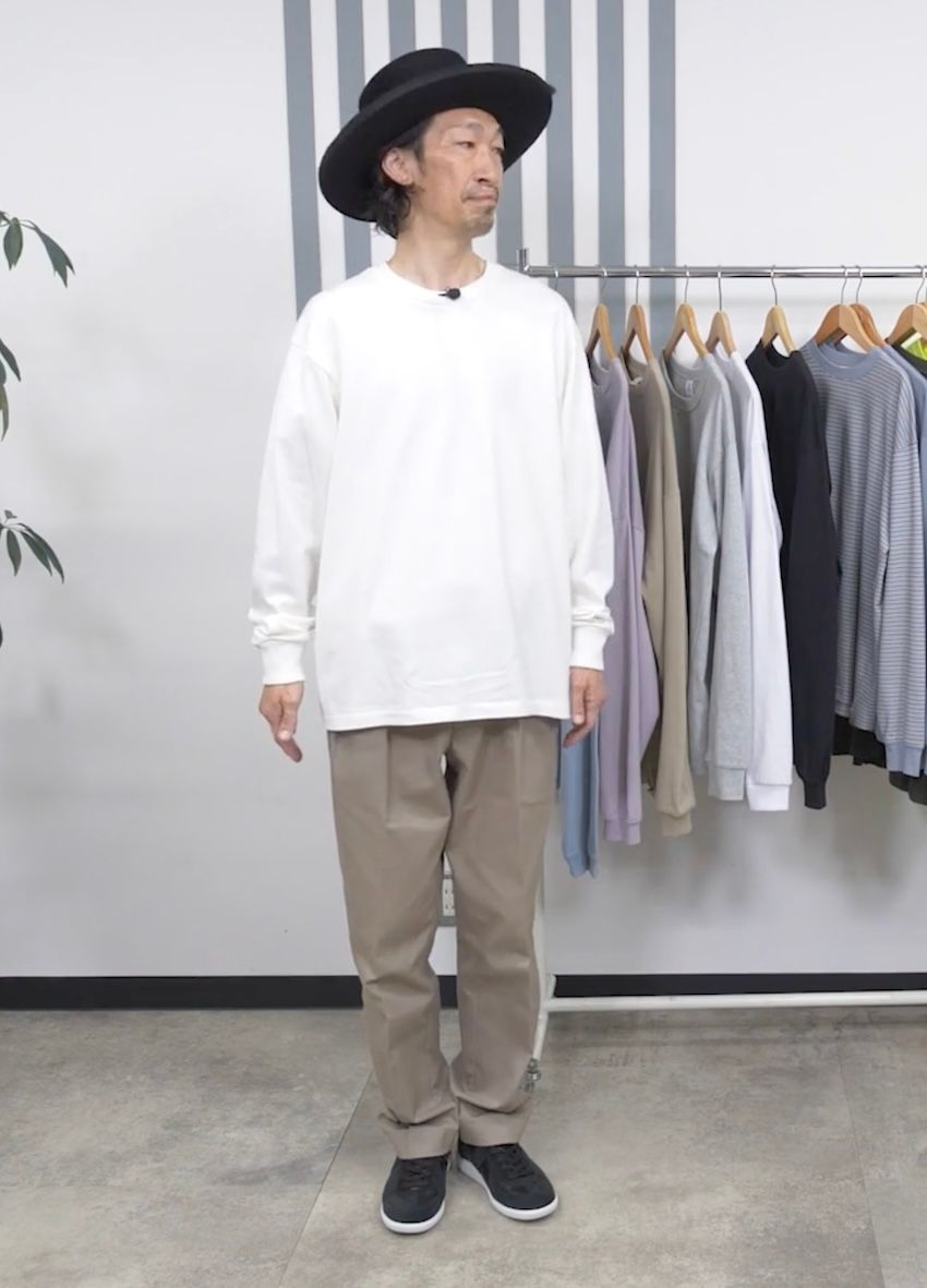 ネットで即ポチれる「無地ロンT」6選を試着検証！ ヘインズ、プロクラブ、アンフィーロetc. - 21枚目の画像