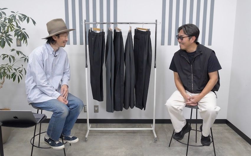 ［左］原 亮太●OCEANS統括編集長。’79年生まれ。落語好きな愛知県出身者。現在は息子とともにバスケに夢中！［右］菊池陽之介●’79年生まれ。スタイリスト熊谷隆志氏に師事し、2004年に独立。息子とキャンプへ行くことが今の生き甲斐。