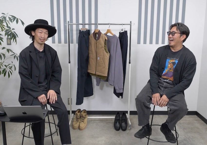 ［左］原 亮太●OCEANS統括編集長。’79年生まれ。落語好きな愛知県出身者。現在は息子とともにバスケに夢中！［右］菊池陽之介●’79年生まれ。スタイリスト熊谷隆志氏に師事し、2004年に独立。息子とキャンプへ行くことが今の生き甲斐。