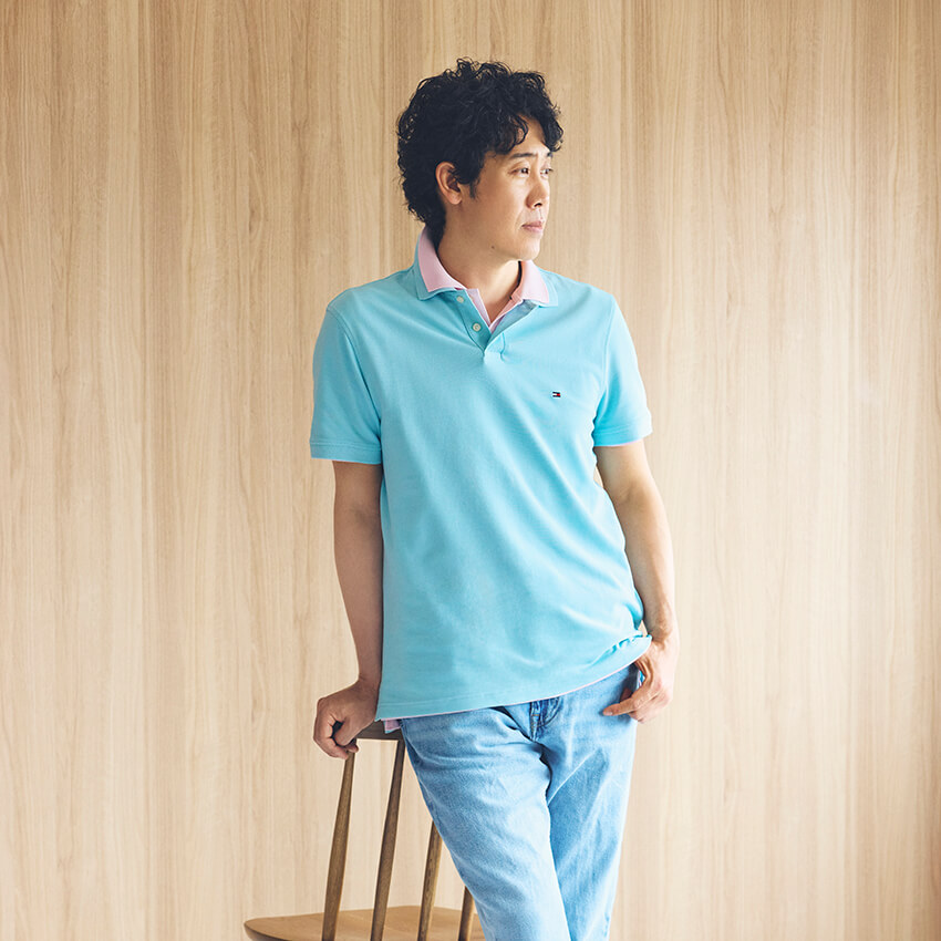 俳優・大泉 洋が「トミー ヒルフィガー」を着て語る、男として、父