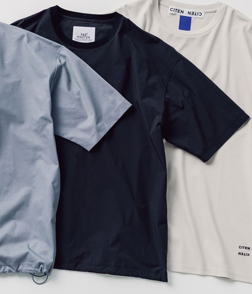 薄く軽量、全方向ストレッチや接触冷感、撥水など多機能なシャカシャカ素材を採用。裾のドローコードでシルエットのアレンジも。1万1990円／ビューティー＆ユース（ビューティー＆ユース ユナイテッドアローズ 丸の内店　03-6212-1500）