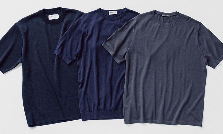 仕事時のTシャツは“スーツ色”が正解！ニットTなら、よりきちんと感が纏えてスマート見えする - 3枚目の画像