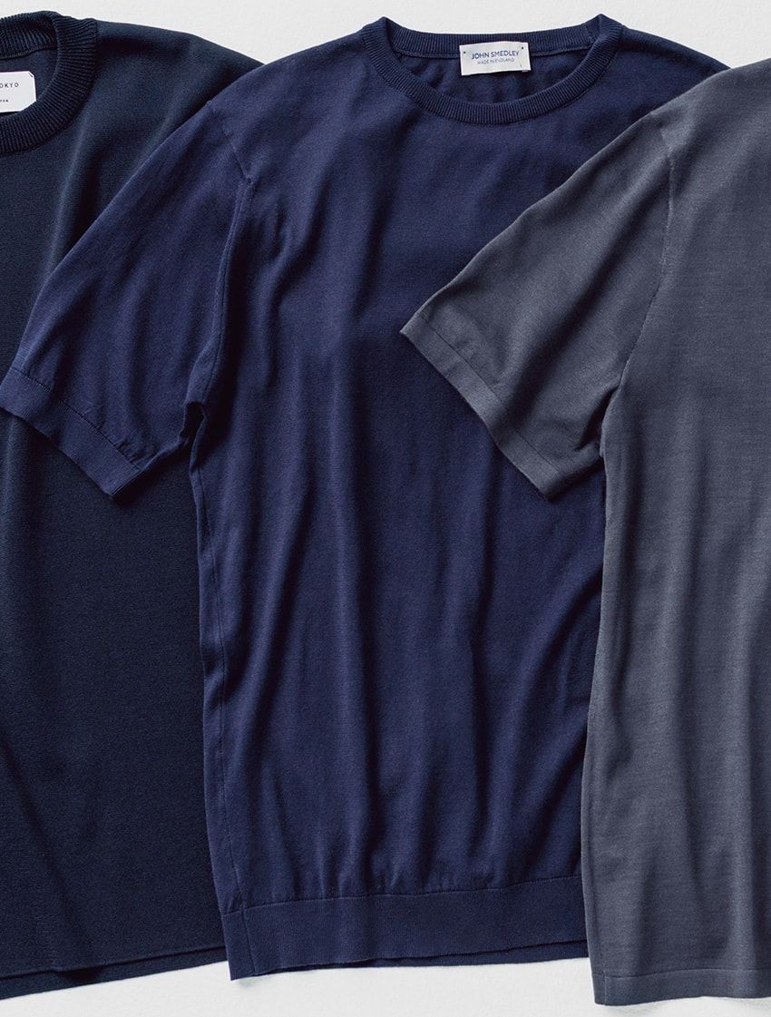 定番シルエット「モダンフィット」シリーズに加わった新作。そのリッチな肌触りとツヤは最高級のシーアイランドコットンならでは。3万7400円／ジョン スメドレー（リーミルズ エージェンシー　03-5784-1238）