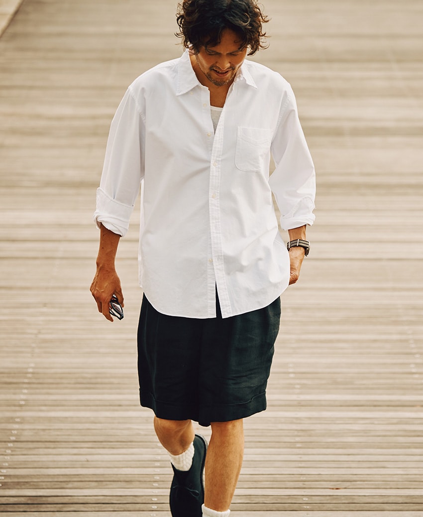 大人服の大定番を新鮮に着こなす！ブルックス「ポロカラーシャツ」と