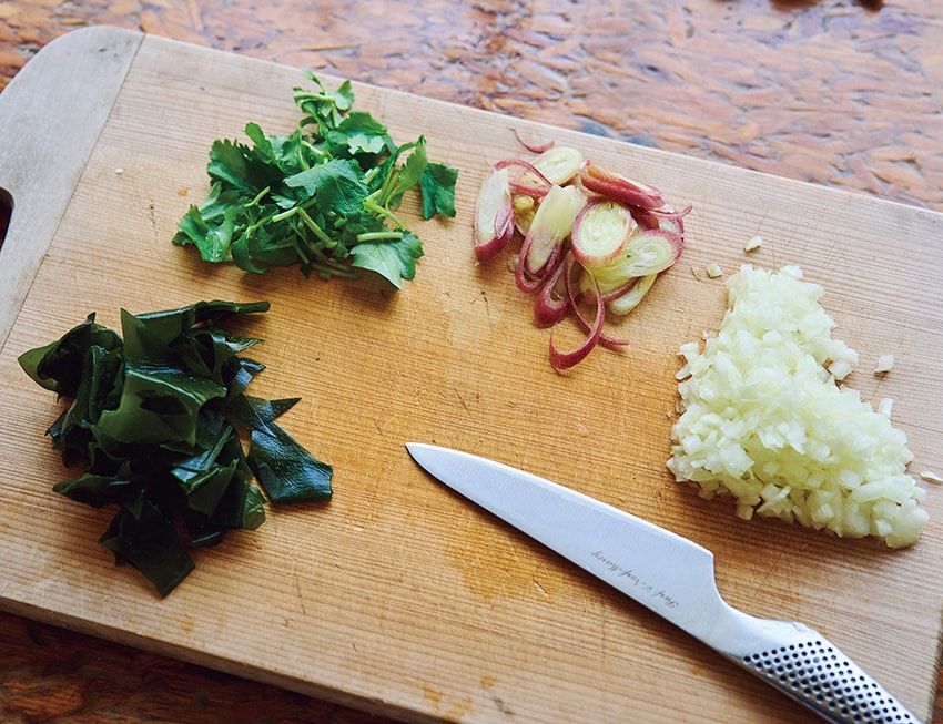 薬味はほかにねぎやしそなど 好きなものを！