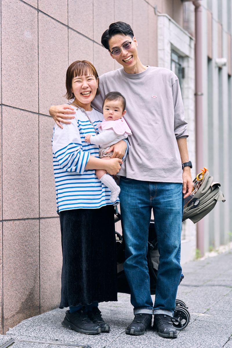 Tシャツ=ダントン デニム=ユニクロ シューズ=サロモン 眼鏡=タケオキクチ 腕時計=アップル