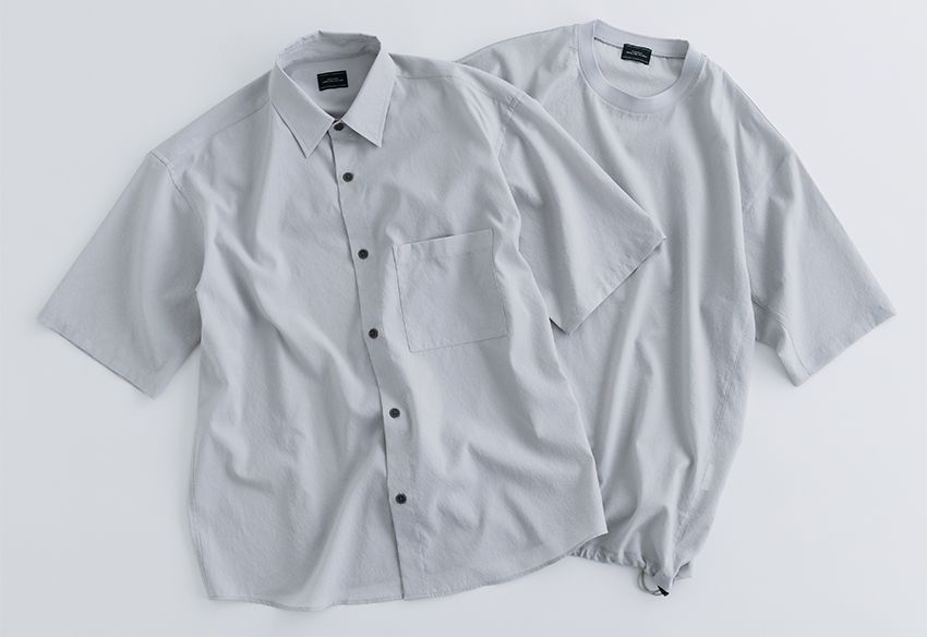 シャツ8910円、Tシャツ6930円/ともにグリーンレーベル リラクシング