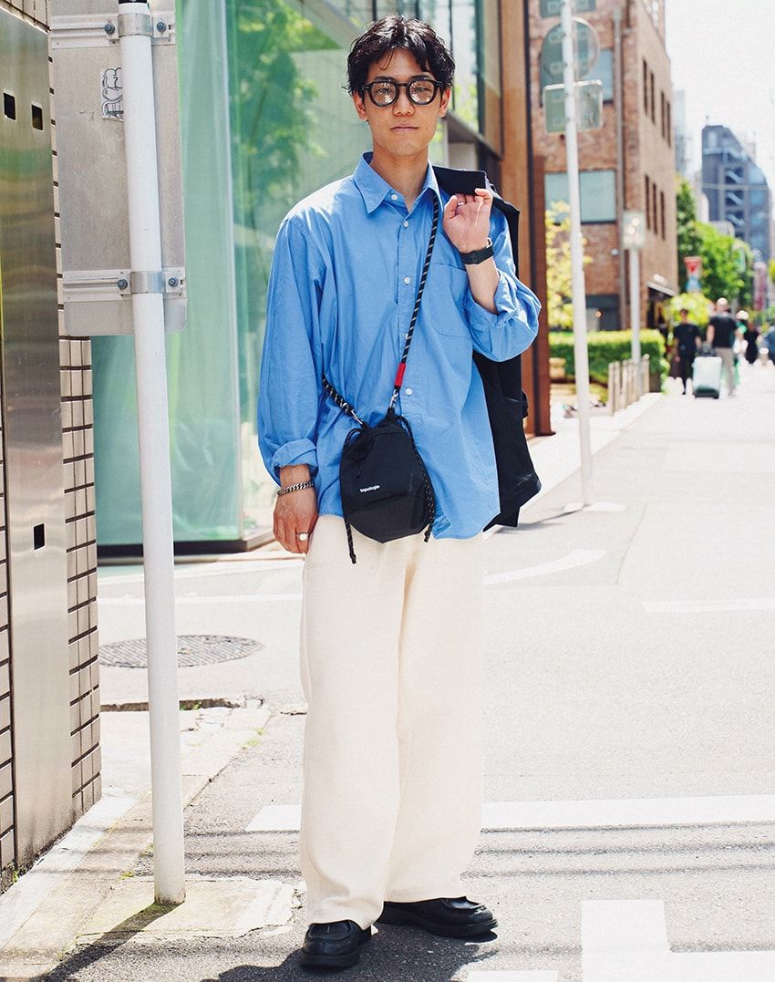 やっぱり“青シャツ”は大人の味方だ！清潔感を添えつつ、ゆったりサイズで体型もカバー - 7枚目の画像