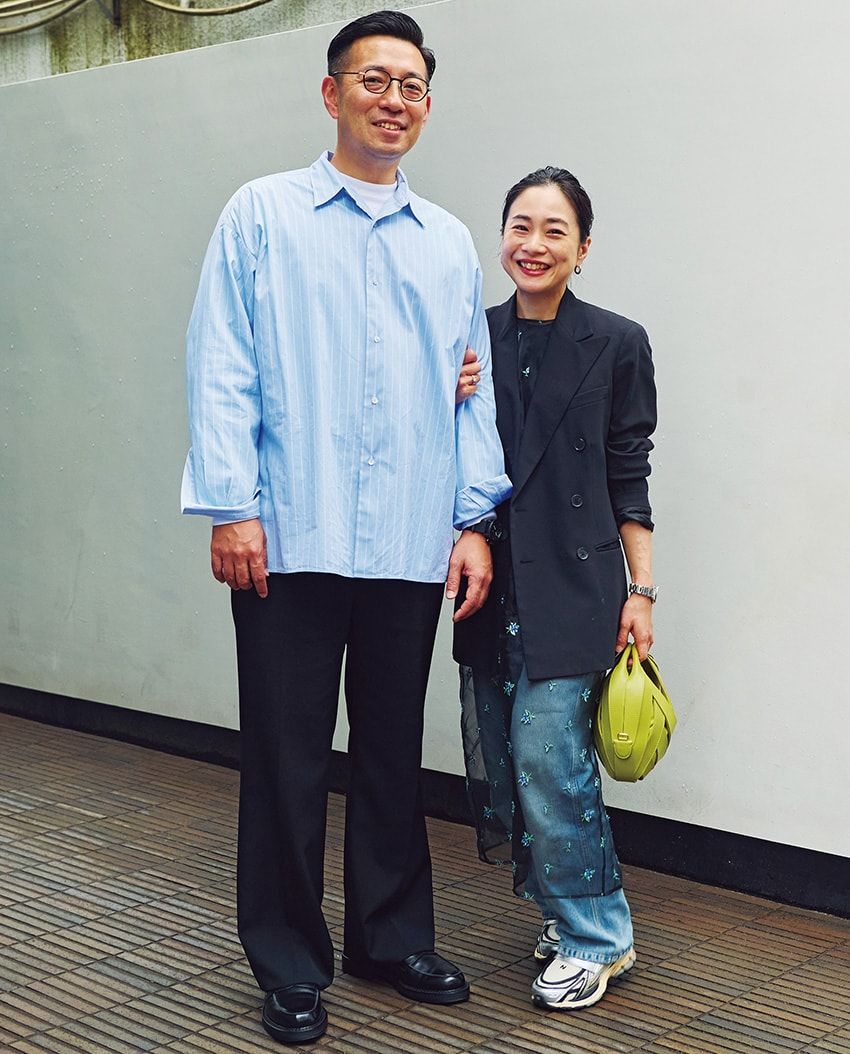 腕時計＝ブランパン　シャツ、パンツ、靴＝すべてエイチ ビューティー＆ユース　メガネ＝アイヴァン