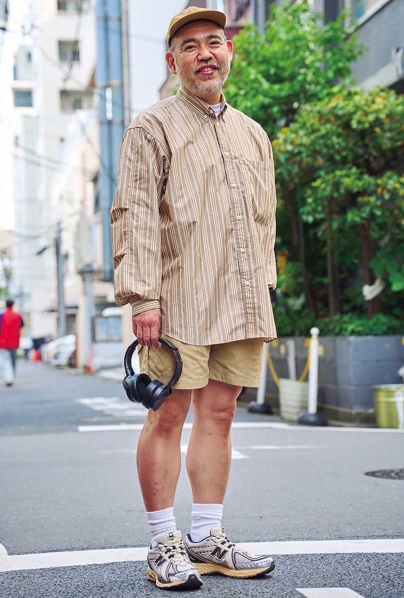 シャツ、ショーツ、キャップ＝ダイワ ピア 39　スニーカー＝ニューバランス