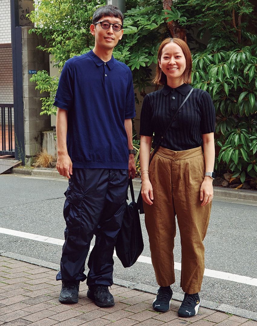 ポロシャツ＝＋J　パンツ＝エイチ ビューティー&ユース