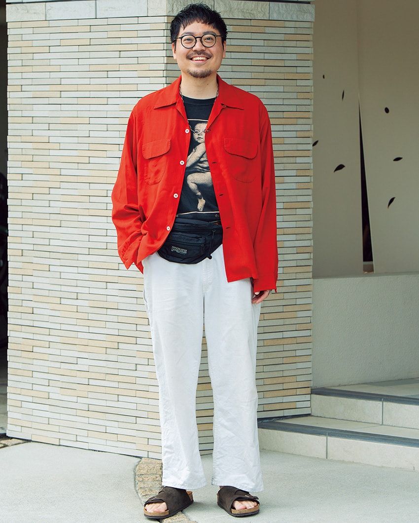 シャツ、Tシャツ、パンツ＝古着