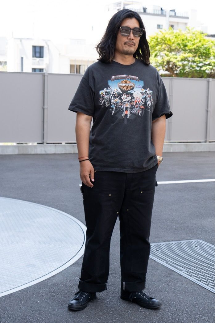 Tシャツ＝ハーレーダビッドソン