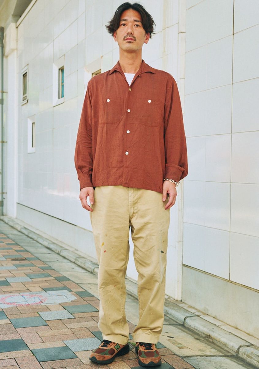 パンツ、シャツ＝古着