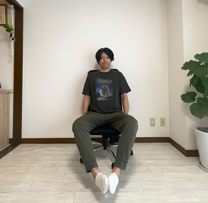 ふくらはぎの内側から、内もも、お腹、下腹の筋肉まで刺激されます。