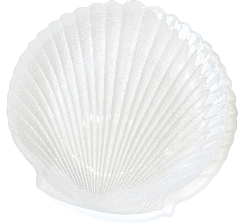 フランスを代表するガラス専業社「リュミナルク」によるシェルプレート。