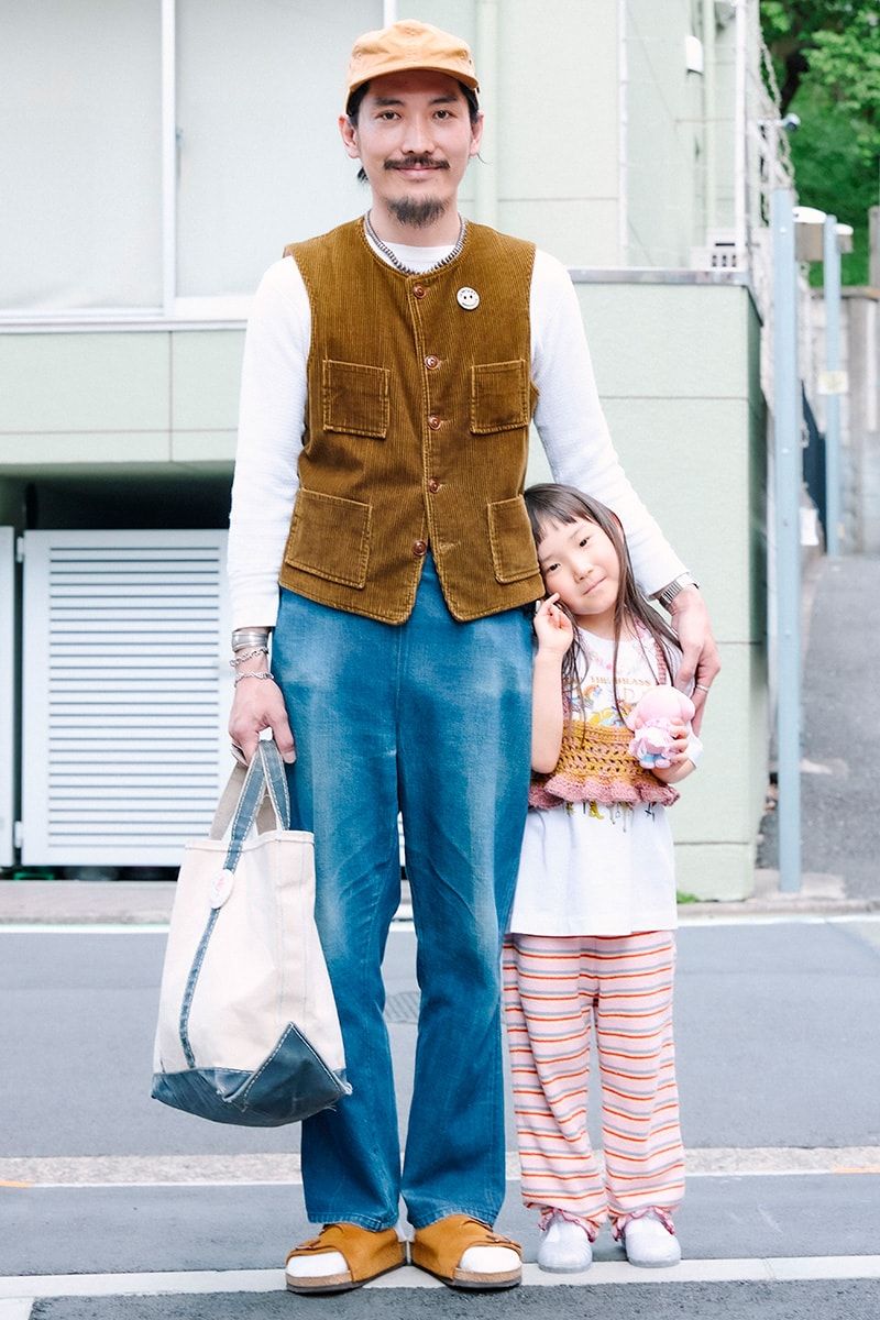 ベスト＝ダブルアールエル カットソー　ヘインズ＝ デニム　リーバイス＝サンダル ビルケンシュトック　帽子＝エディーバウアー　腕時計＝カシオ　バッグ＝エルエルビーン