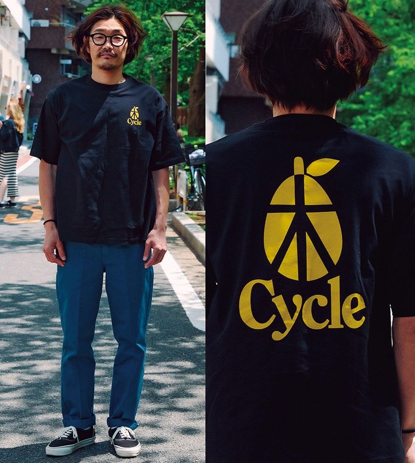 Tシャツ＝木梨サイクル