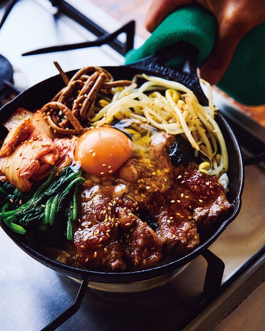 スキレットで香ばしさMAX！ 腹ペコにガツンと響く、マーシー流「ビビンバ」レシピ - 5枚目の画像