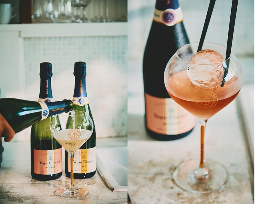 「リッチ オン アイス」750㎖ 1万175円、「リッチ ロゼ オン アイス」750㎖ 1万835円／ともにMHD モエ ヘネシー ディアジオ　veuveclicquot.com