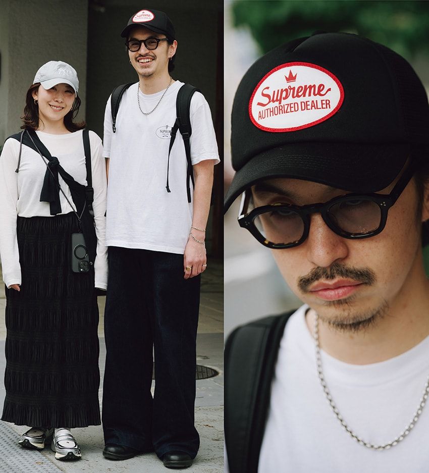 Tシャツ、キャップ、バックパック＝シュプリーム