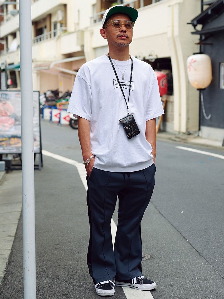 ウォレット＝シュプリーム × HTC　Tシャツ＝ウェイステッドユース