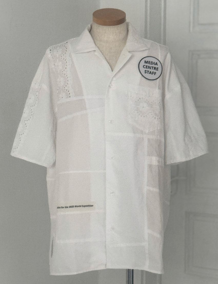 「BODYSONG.」が数百着の古着を解体・再構築したアップサイクルな“万博ユニフォーム”を制作！ - 1枚目の画像