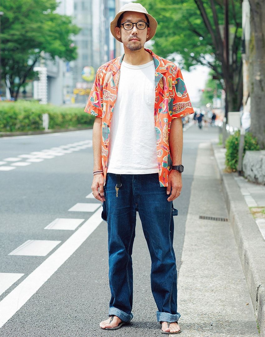 シャツ、ハット＝パタゴニア