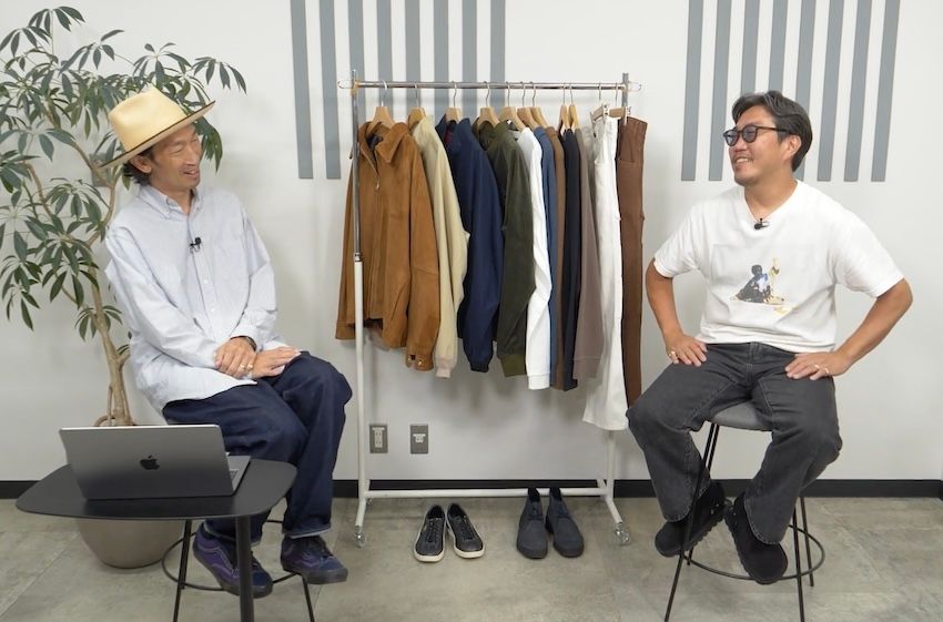 ［左］原 亮太●OCEANS統括編集長。’79年生まれ。落語好きな愛知県出身者。現在は息子とともにバスケに夢中！シャツ／ブルックスブラザーズ、デニム／ジャパンブルージーンズ、シューズ／OOOOO［右］菊池陽之介●’79年生まれ。スタイリスト熊谷隆志氏に師事し、2004年に独立。息子とキャンプへ行くことが今の生き甲斐。Tシャツ／古着、デニム／エイチ ビューティー＆ユース、サンダル／ジル サンダー