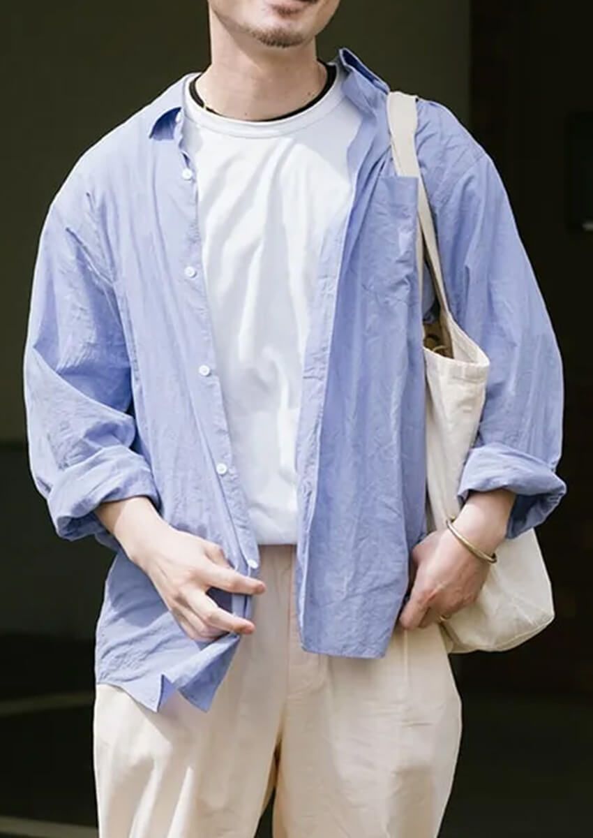 「コモリ」はシャツが圧倒的人気！“ユルさ”と“大人っぽさ”を一枚で醸した3名をスナップ - 1枚目の画像