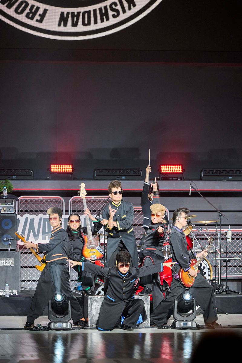 実は今年開催された「りそなグループ B.LEAGUE ALL-STAR GAME WEEKEND 2025 IN FUNABASHI」の前日会見にて氣志團パロディを行なっていた辻 直人。早々と本家とコラボし「やってみるもんですねぇ！」とひと言。