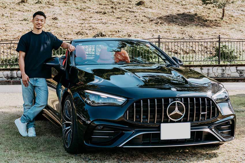 メルモさん専用 中谷潤人選手の相棒「メルセデス AMG」のオープンカーを特別大公開