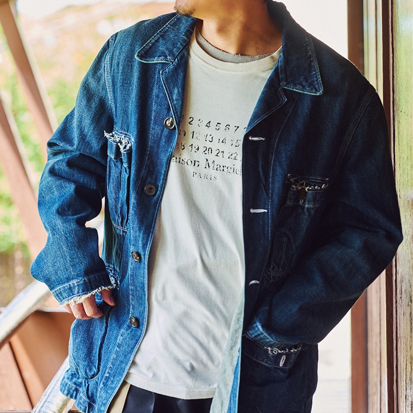 クリスチャンディオールスポーツ　ヴィンテージライク　エンブレムデニムジャケット ディオール、プラダ、マルジェラ。懐かしくも新しいデニムアウターで