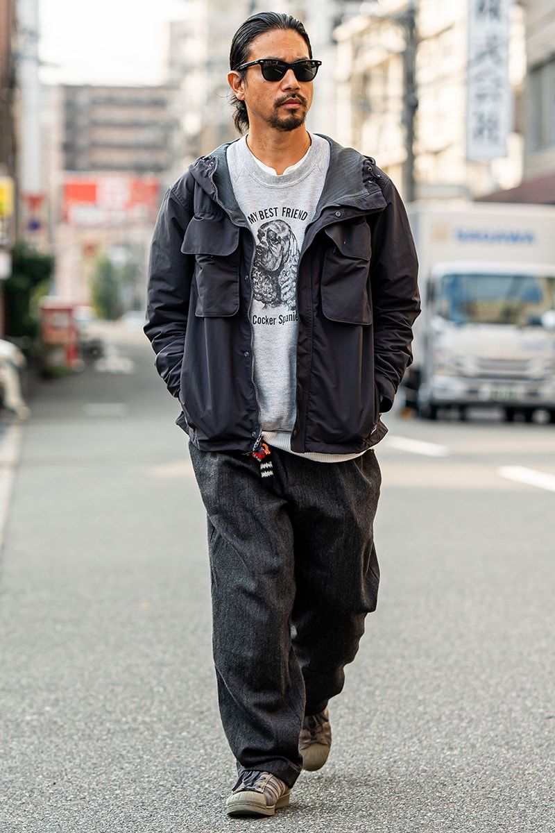 ジャケット=パタゴニア スウェット=古着 バッグ=ギャップ