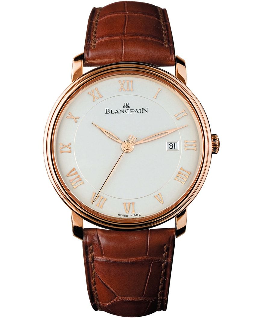 「ヴィルレ ウルトラスリム」K18レッドゴールドケース、40mm径、自動巻き。337万7000円／ブランパン（ブランパン ブティック 銀座　03-6254-7233）