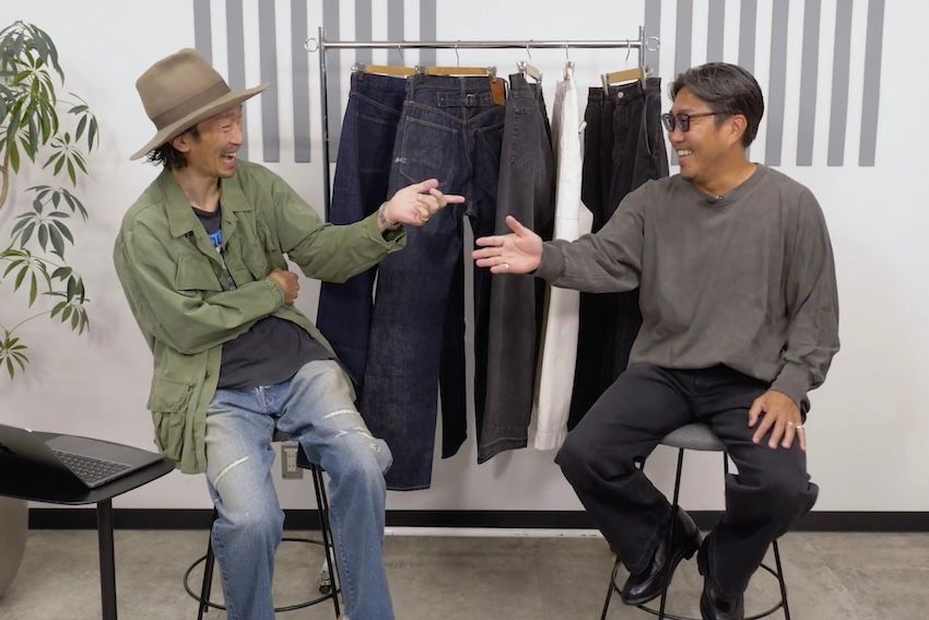 ［左］原 亮太●OCEANS統括編集長。’79年生まれ。落語好きな愛知県出身者。ジャケット、Tシャツ／古着、デニム／ヒステリックグラマー、シューズ／ニューバランス［右］菊池陽之介●’79年生まれ。スタイリスト熊谷隆志氏に師事し、2004年に独立した敏腕。ロンT／イレーヴ（レディス）、デニム／MM6、シューズ／フットザコーチャー