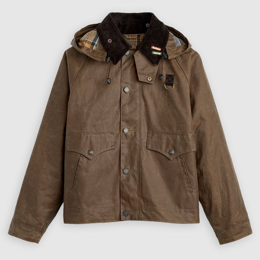 「Levi’s® x Barbour Type II Waxed Trucker」7万400円/問い合わせ先教えてくださいませ!