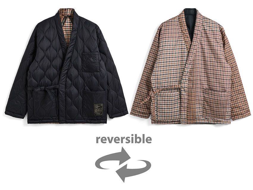 「リバーシブル 袢纏ダウンジャケット」2万5960円／ユニバーサルワークス×タイオン