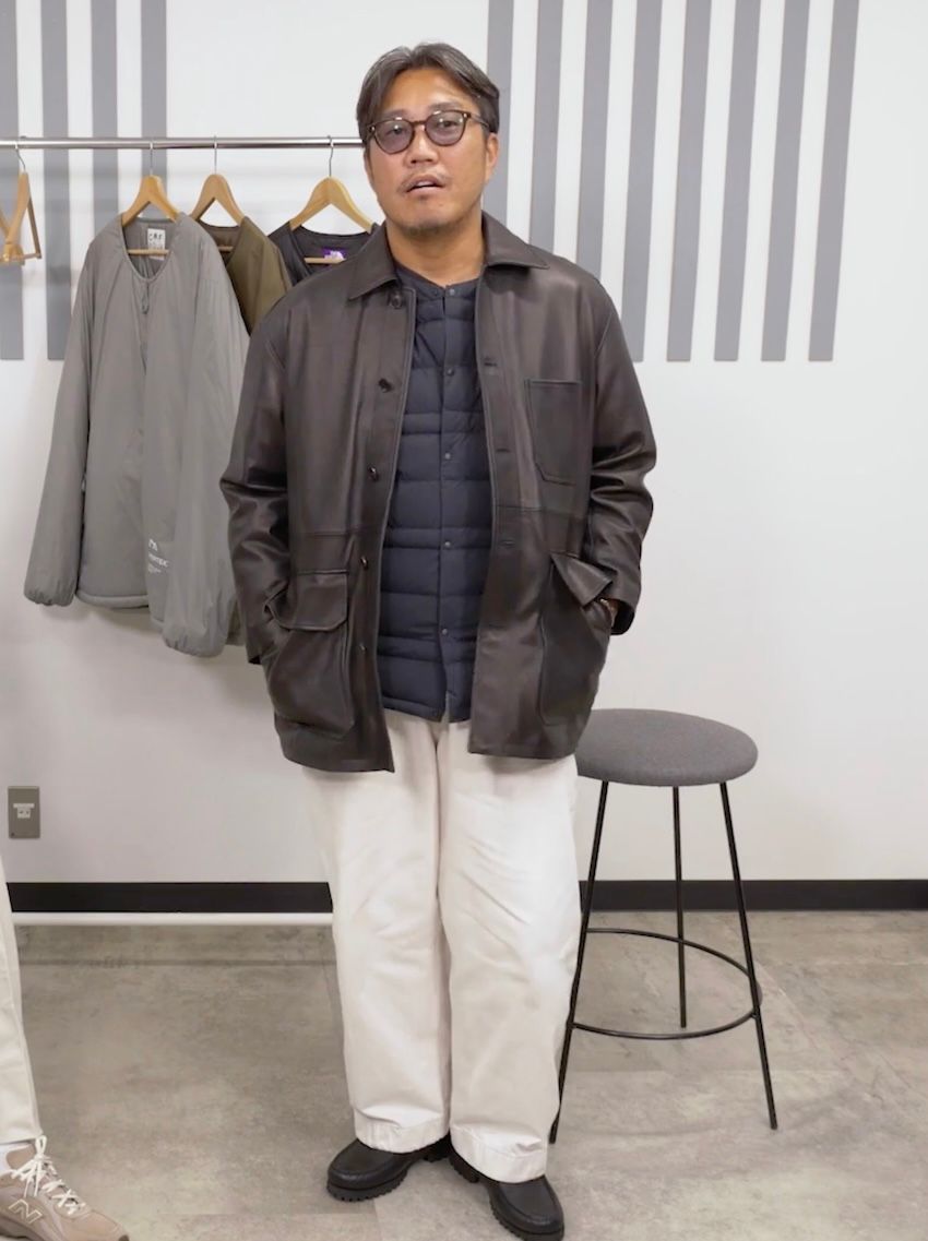 キクチさん（171cm、70kg）は「ミズノ」のLサイズを着用