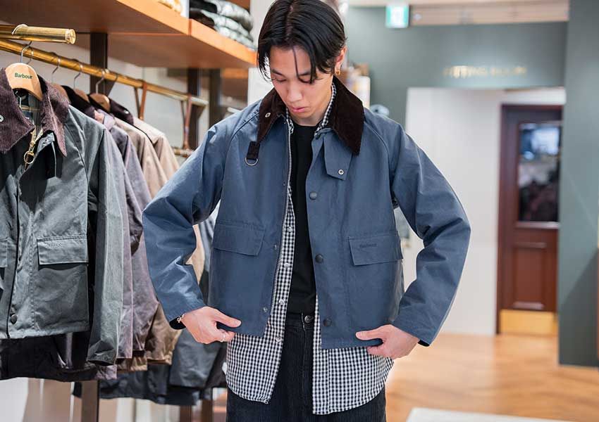 「スペイ ワックスジャケット」Sサイズを着用（172cm）