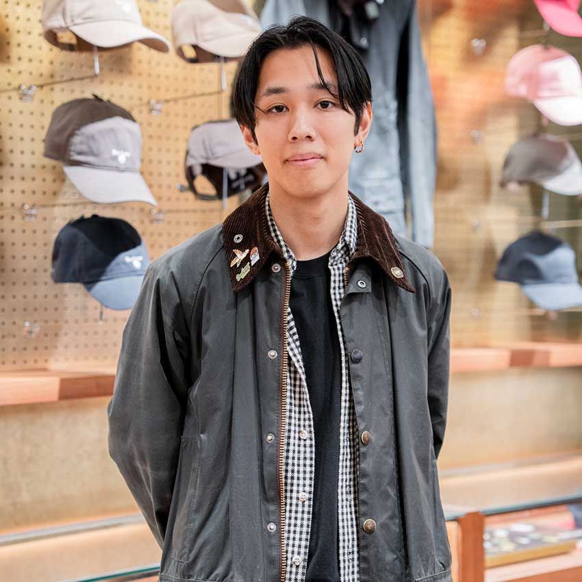 バブアー原宿キャットストリート店・有薗ディエゴ優太さん