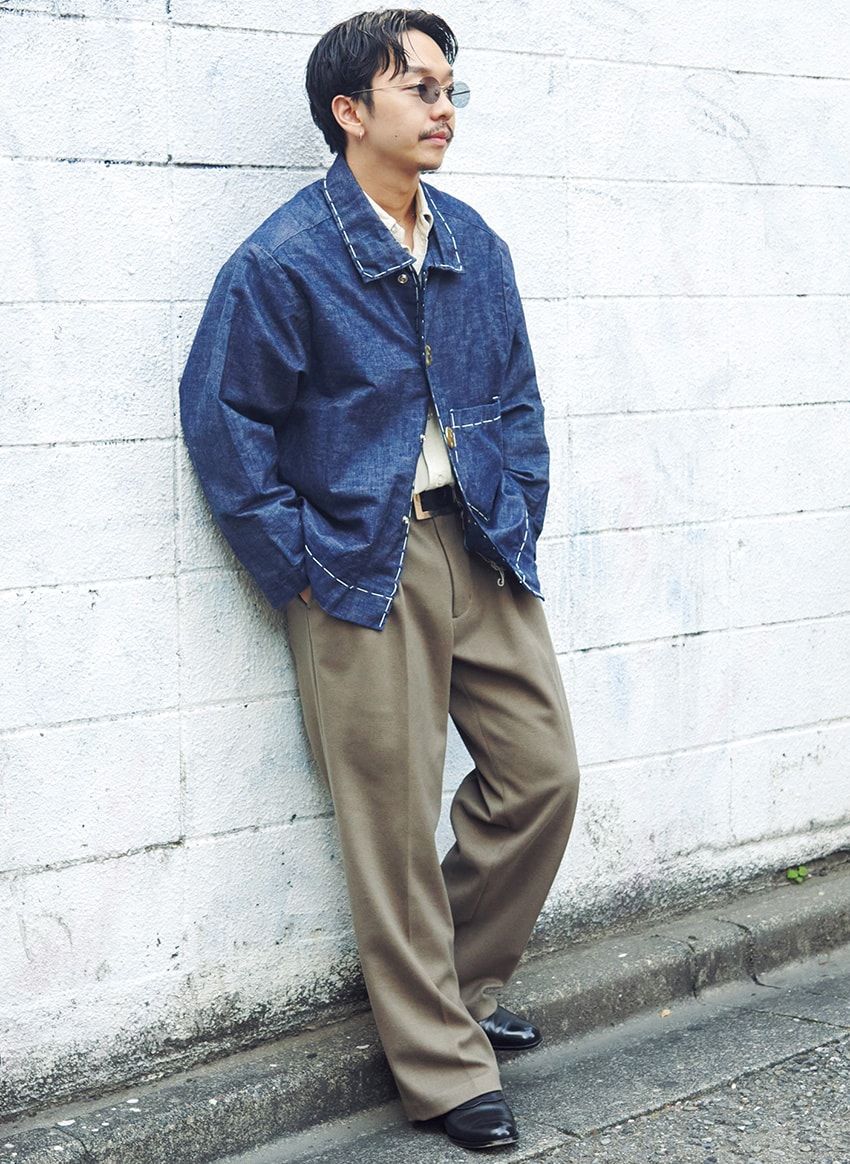今季街角で見つけた「デニムアウターコーデ」9選を一挙公開！Gジャン、コート、カバーオールetc. - 2枚目の画像