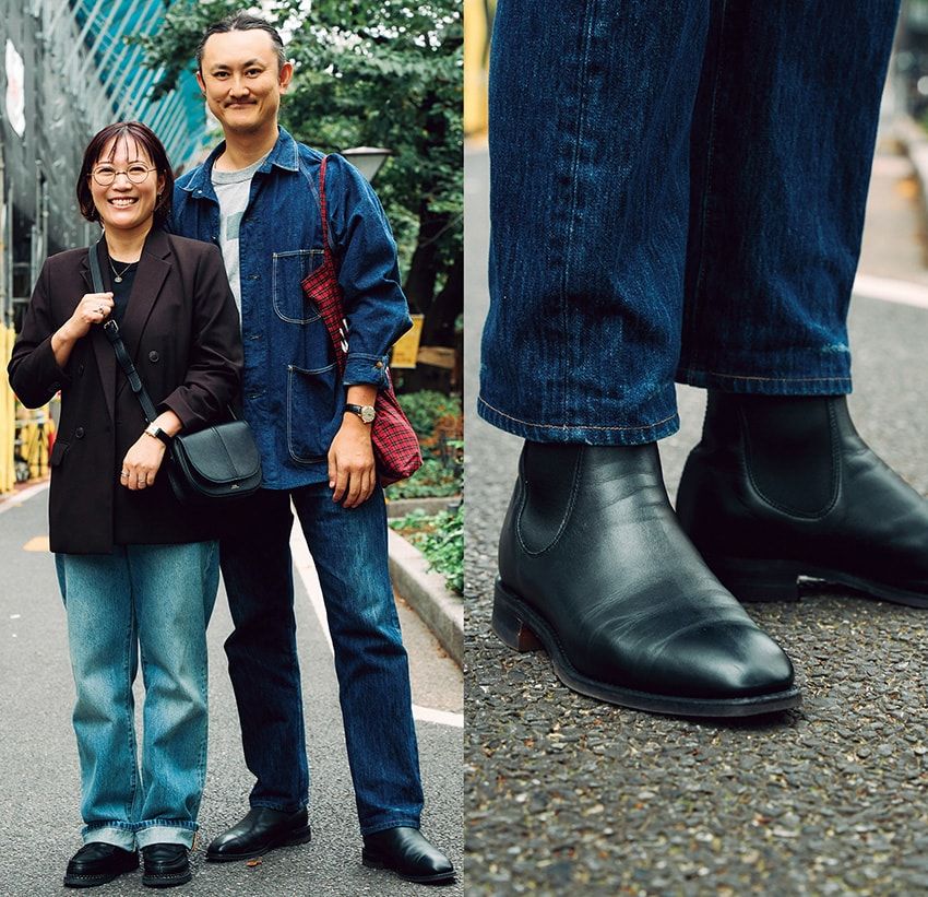 ブーツ＝R.M.ウィリアムス　デニムジャケット＝オアスロウ　デニム＝リーバイス　腕時計＝グランドセイコー