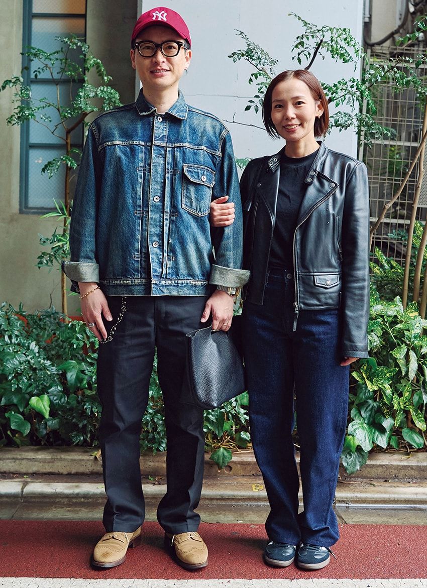 腕時計＝カルティエ　デニムジャケット＝サカイ　パンツ＝ディッキーズ