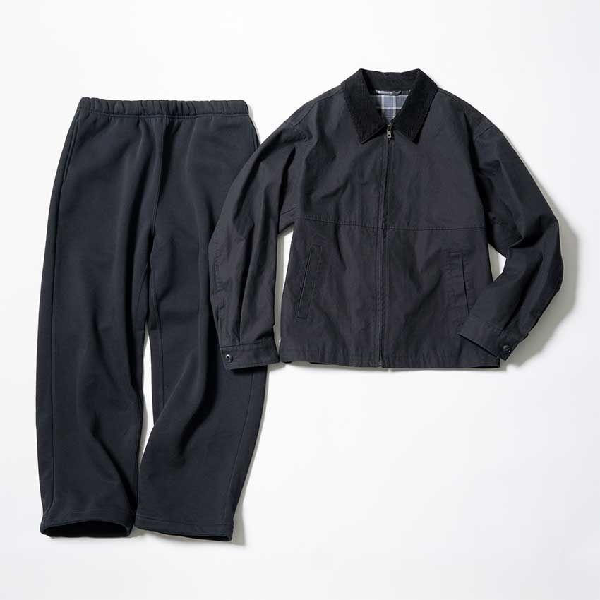 ブルゾン5990円、スウェットパンツ3990円／ともにユニクロ　0120-170-296