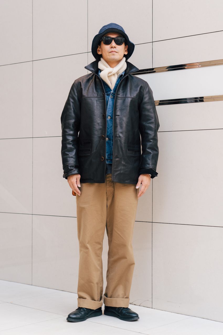 洒落者たちのリアル“革ジャン”スナップ5選！2025年の最新トレンドを街のリアルで探る - 5枚目の画像