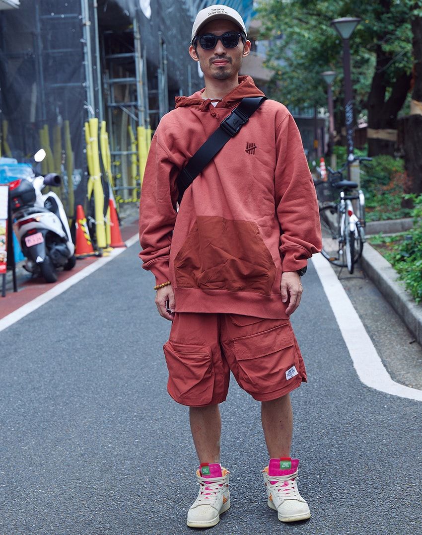 パーカ、ショーツ＝アンディフィーテッド