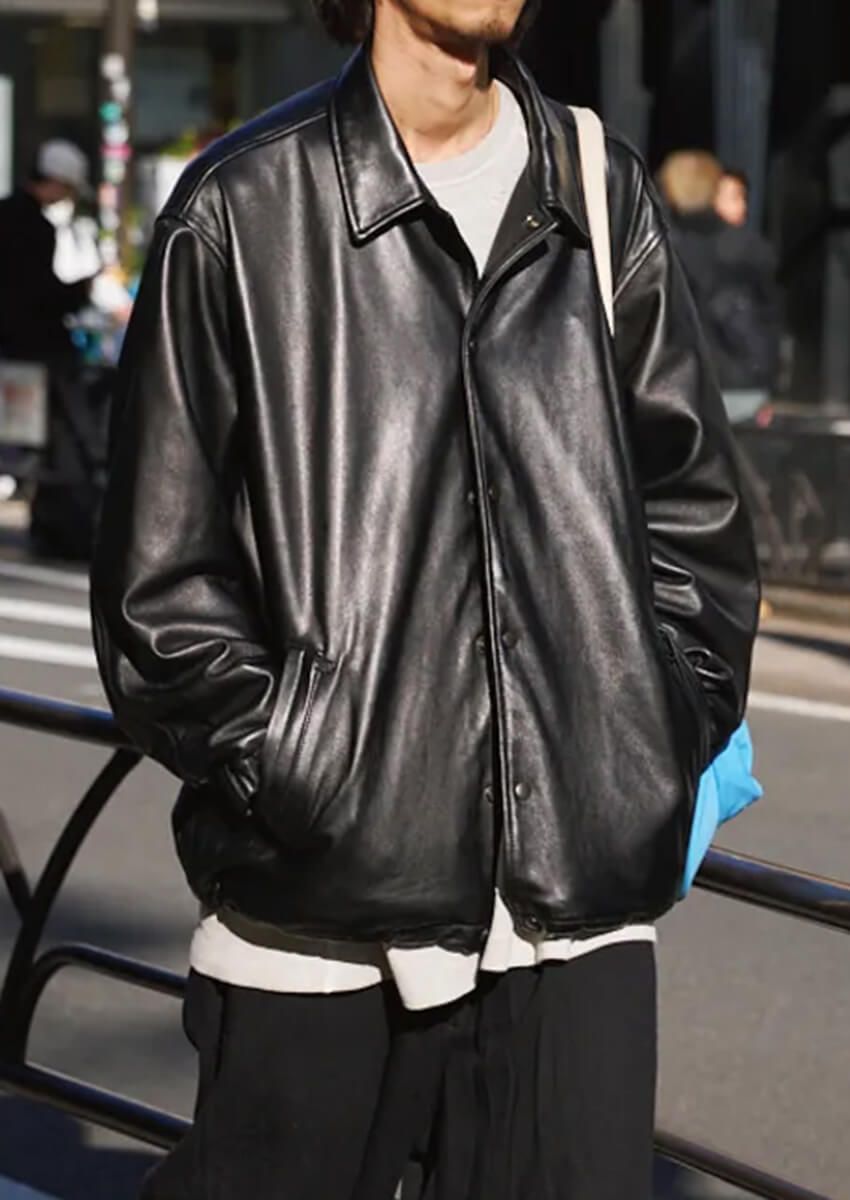 レザーアウターのスマートな着こなし5選。選びはスポーツやミリタリータイプが人気！ - 1枚目の画像